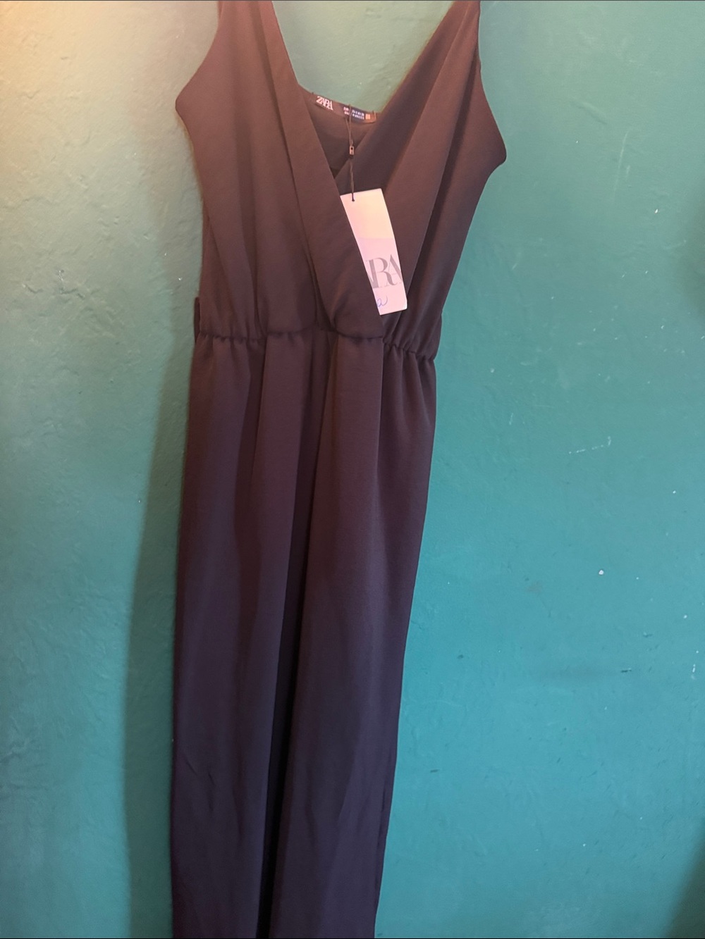 ZARA Black Sleeveless One-Piece Jumpsuit